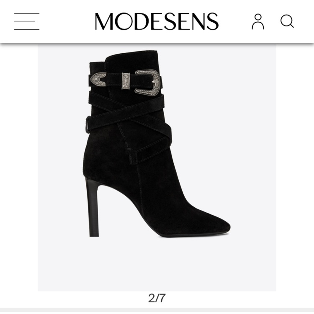 Saint Laurent Mica Western Ankle Bootie
